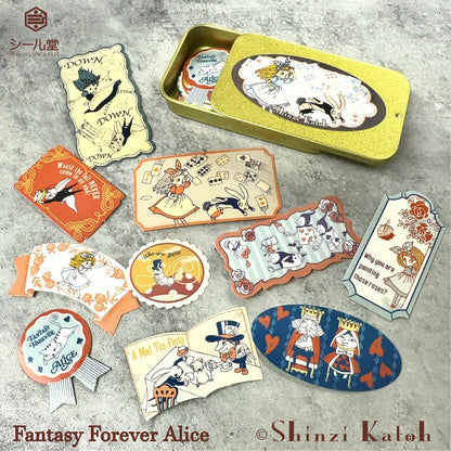 SEAL-DO Shinzi Katoh Flake Stickers - Alice In Wonderland - Fantasy Forever Alice