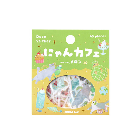 BGM Flake Stickers - Kitten Cafe - Melon