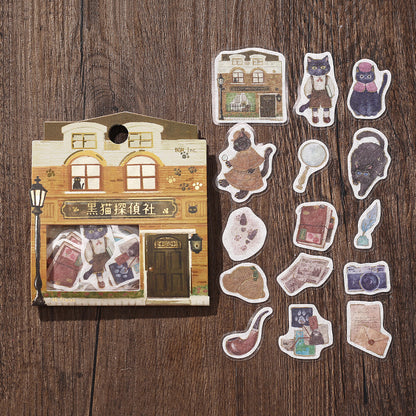 BGM Flake Stickers - Imaginary Shopping Street - Black Kitten Detective Agency