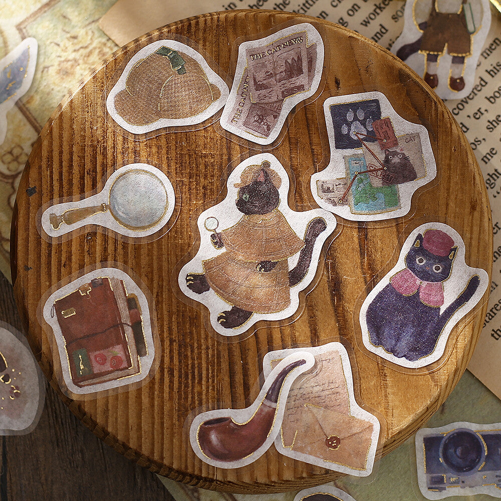 BGM Flake Stickers - Imaginary Shopping Street - Black Kitten Detective Agency