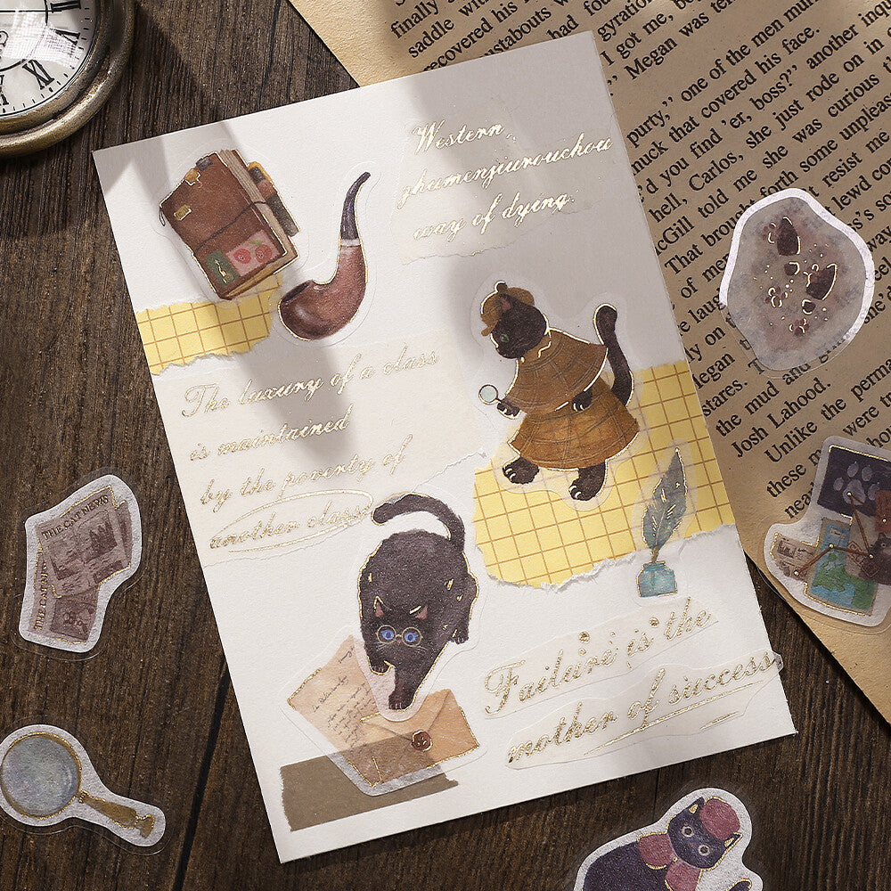 BGM Flake Stickers - Imaginary Shopping Street - Black Kitten Detective Agency