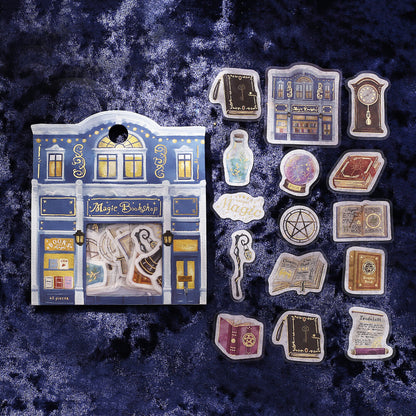 BGM Flake Stickers - Imaginary Shopping Street - Magic Bookshop