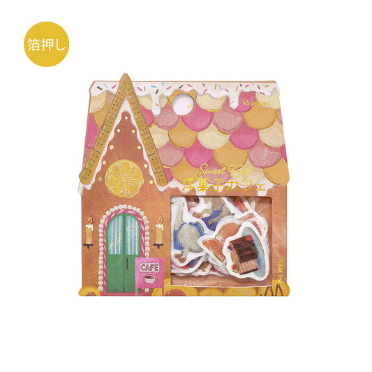 BGM Flake Stickers - Imaginary Shopping Street - Sweet Cafe