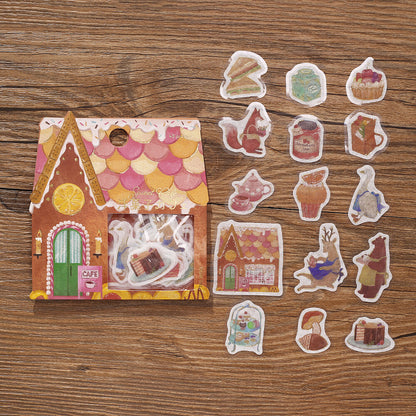 BGM Flake Stickers - Imaginary Shopping Street - Sweet Cafe