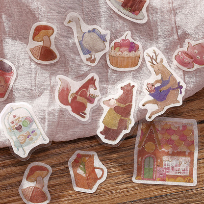 BGM Flake Stickers - Imaginary Shopping Street - Sweet Cafe