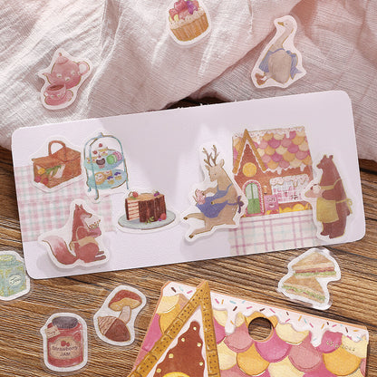 BGM Flake Stickers - Imaginary Shopping Street - Sweet Cafe