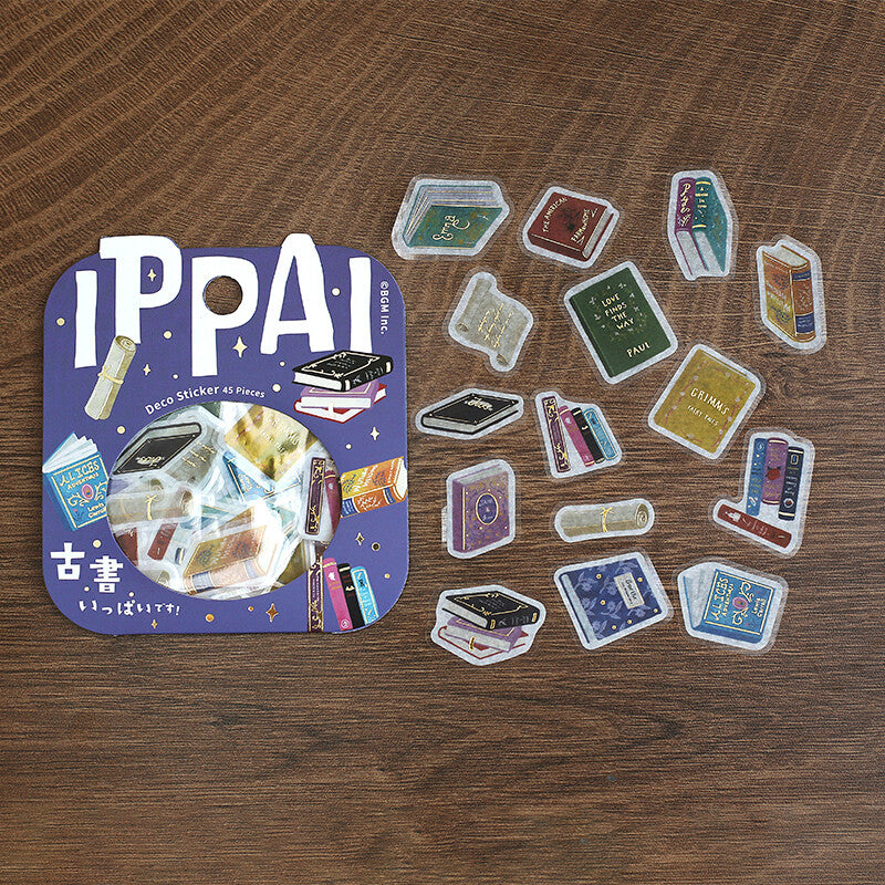 BGM Ippai Flake Stickers - Lots of Old Books!