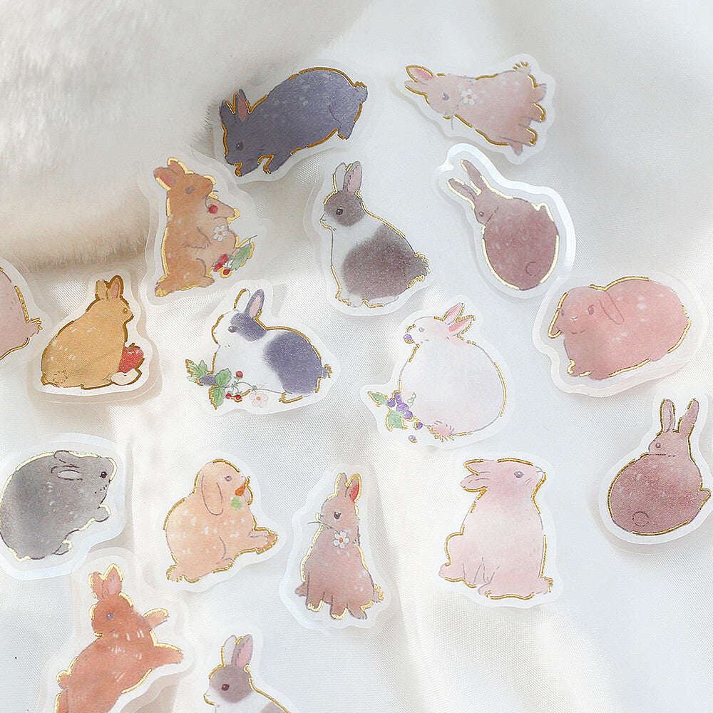 BGM Ippai Flake Stickers - Rabbits are all over the place!