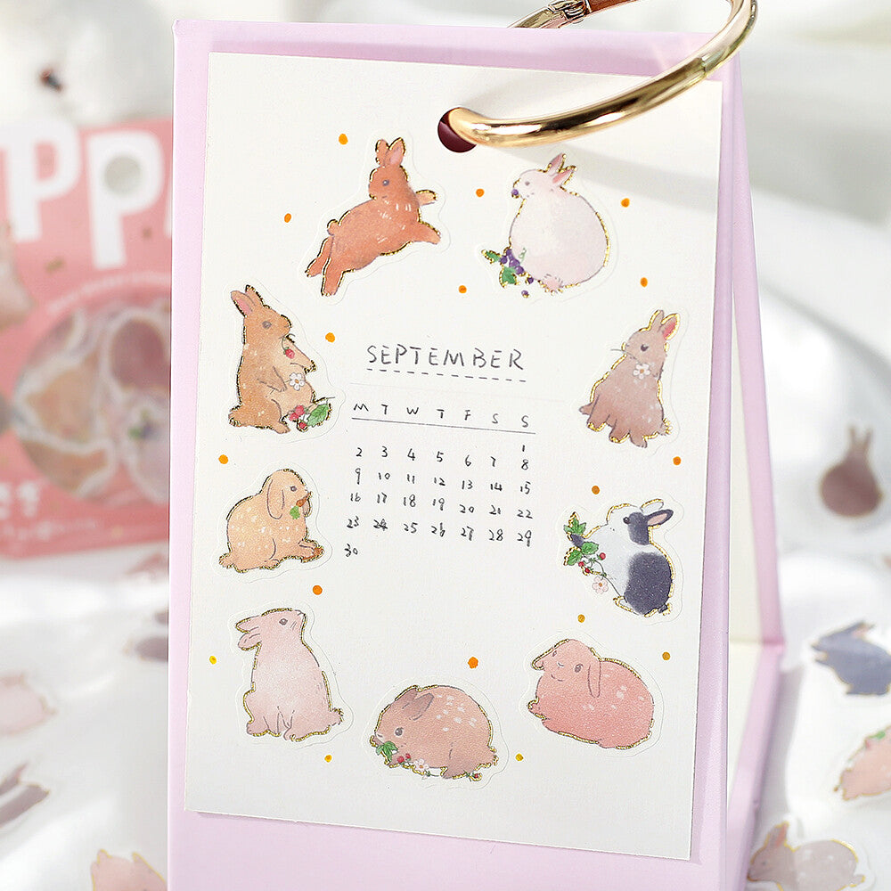 BGM Ippai Flake Stickers - Rabbits are all over the place!