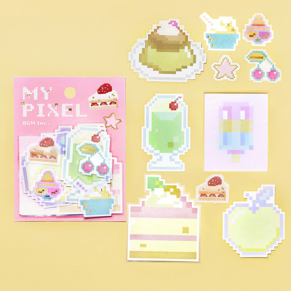 BGM Flake Stickers - My Pixel - Let's Eat!