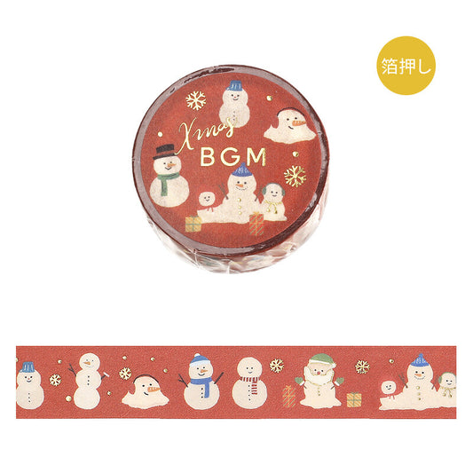 BGM Washi Tape - Christmas Limited - Snowmen