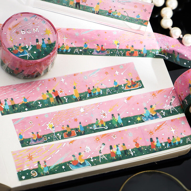 BGM Washi Tape - Night of Shooting Stars - Watching Stars