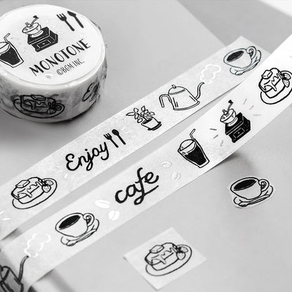 BGM Washi Tape - Monotone Series - Cafe