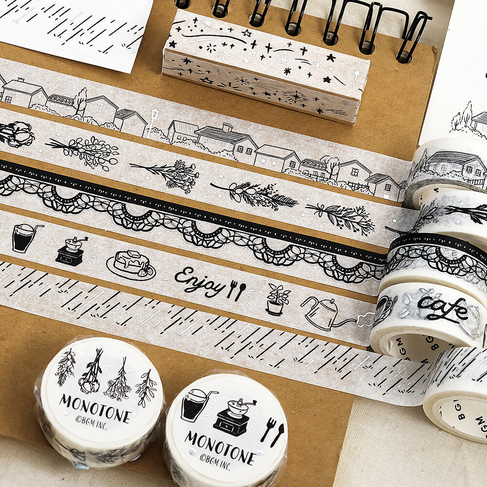 BGM Washi Tape - Monotone Series - Rain