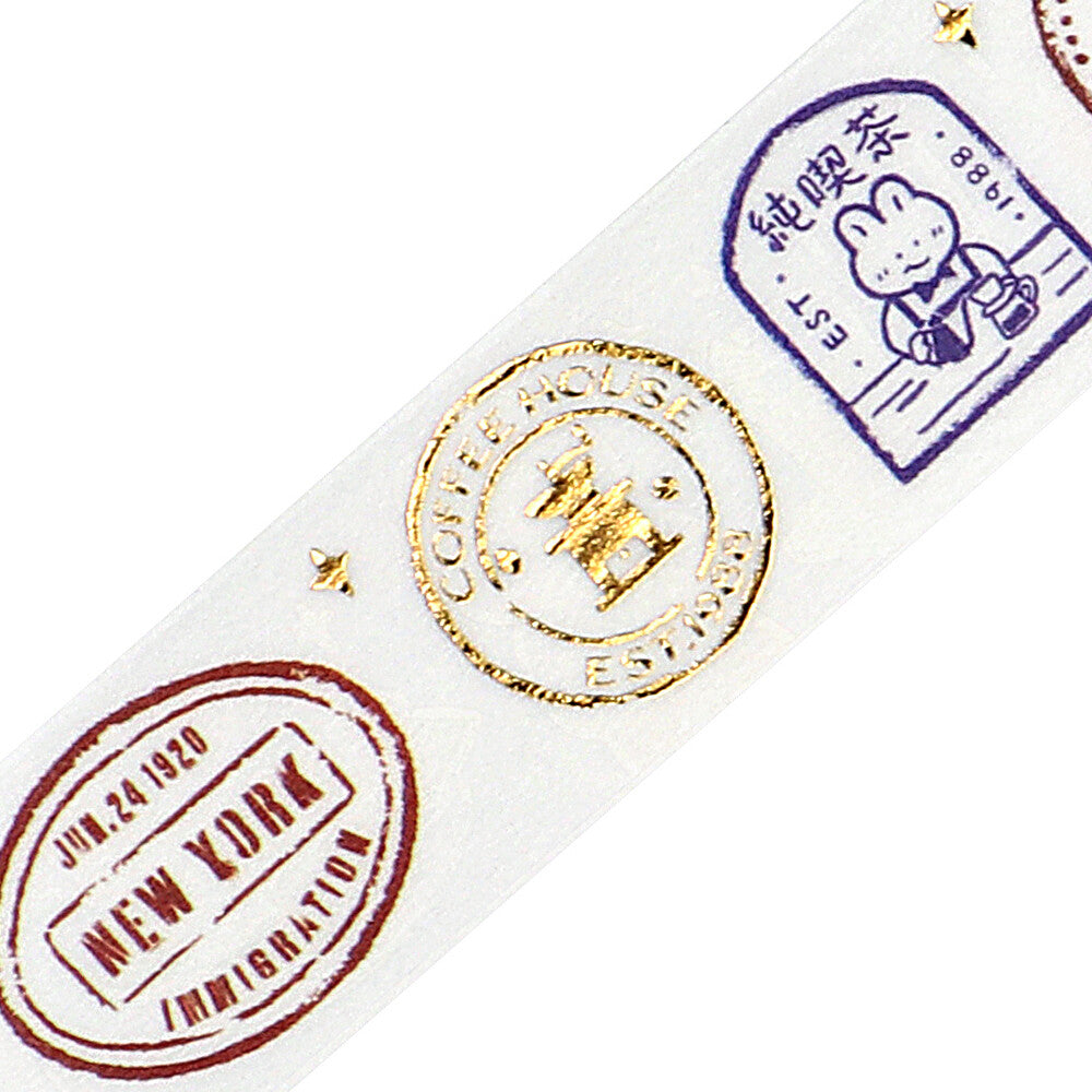 BGM Washi Tape - World Cafe Travelogue Series - Stamp