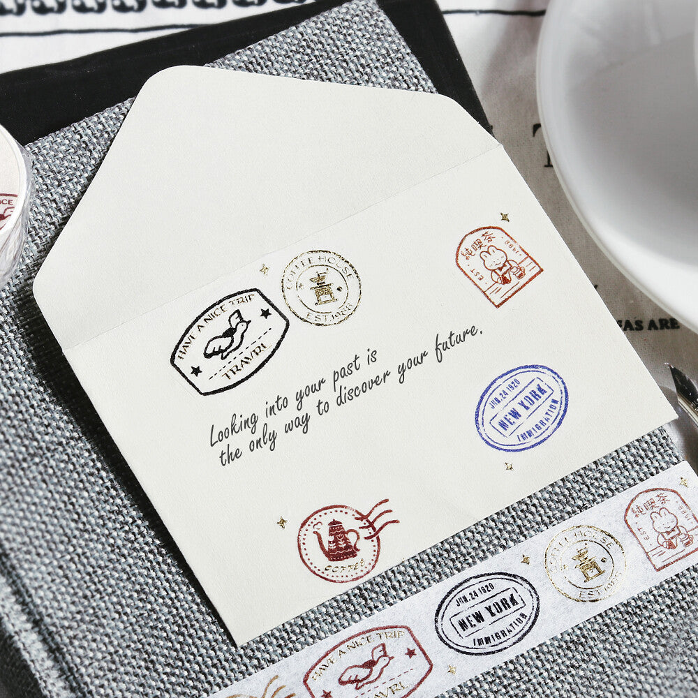 BGM Washi Tape - World Cafe Travelogue Series - Stamp