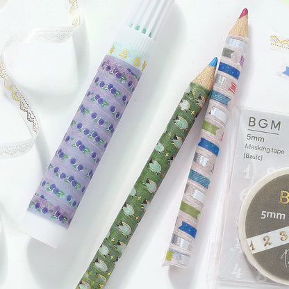 BGM Slim Washi Tape - Blueberry