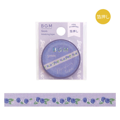 BGM Slim Washi Tape - Blueberry