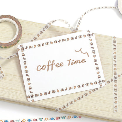 BGM Slim Washi Tape - Coffee Hour