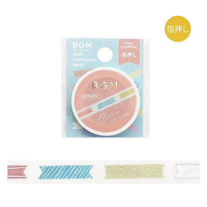 BGM Slim Washi Tape - Ribbon Index