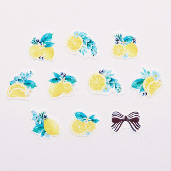 Bande Washi Tape Sticker Roll - Lemon Wreath