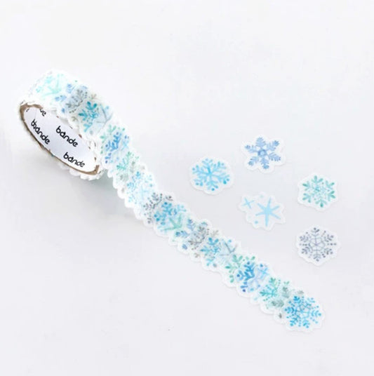 Bande Washi Tape Sticker Roll - Snow Glitter