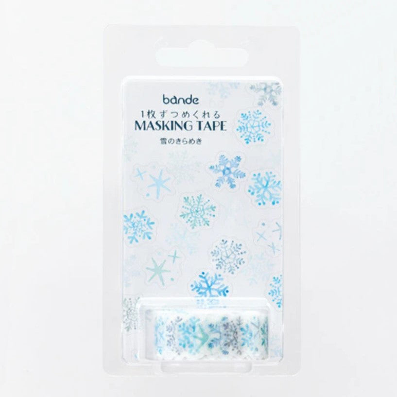 Bande Washi Tape Sticker Roll - Snow Glitter