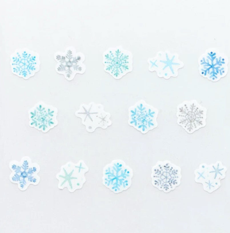 Bande Washi Tape Sticker Roll - Snow Glitter