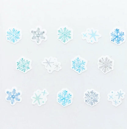 Bande Washi Tape Sticker Roll - Snow Glitter