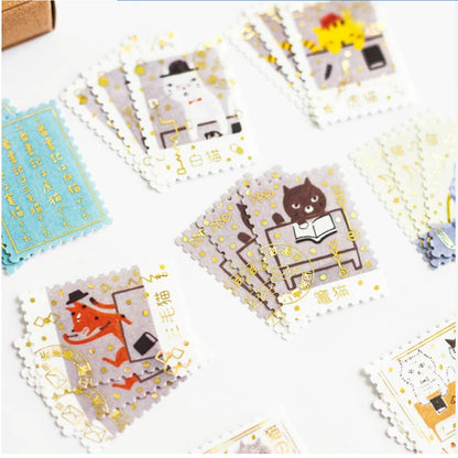 SEAL-DO Shinzi Katoh Flake Stickers: Cat Office