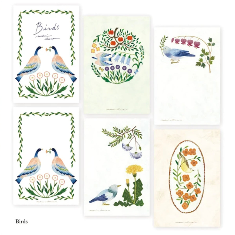 Cozyca - Midori Asano - Birds Postcard Book