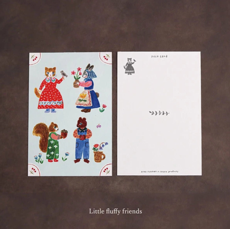 Cozyca - Aiko Fukawa - Little Fluffy Friends Postcard Book