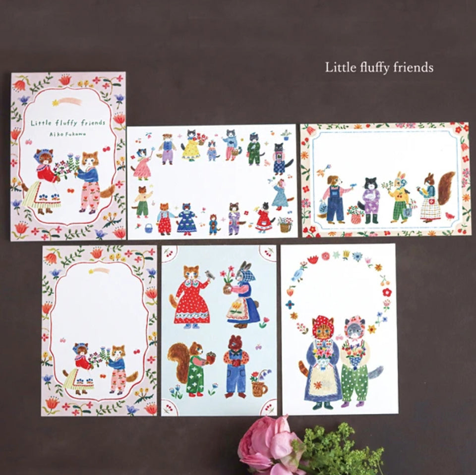 Cozyca - Aiko Fukawa - Little Fluffy Friends Postcard Book