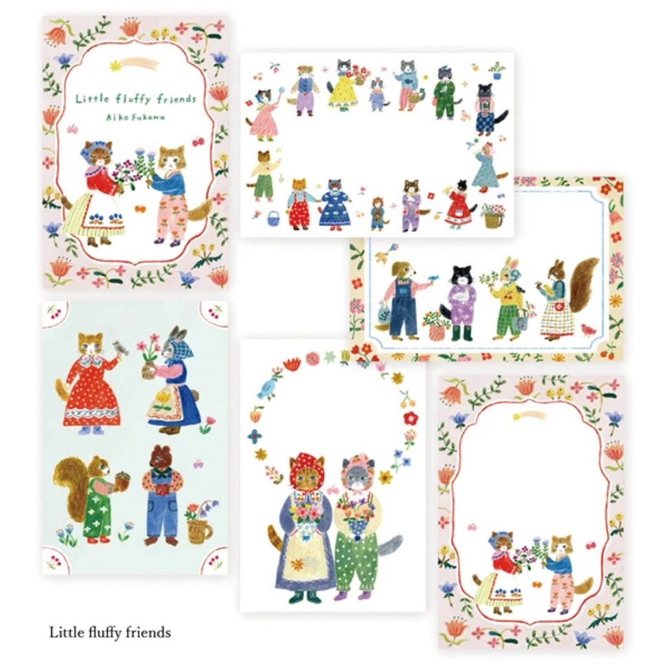 Cozyca - Aiko Fukawa - Little Fluffy Friends Postcard Book