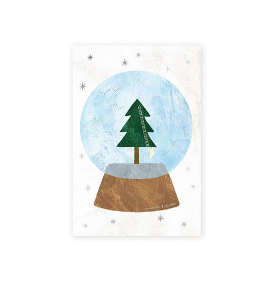 Cozyca Mariko Fukuoka Postcard - Snow Globe