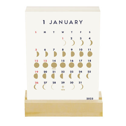 Greeting Life - 2025 Letterpress Stand Calendar - Moon