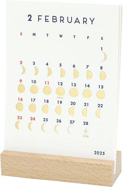 Greeting Life - 2025 Letterpress Stand Calendar - Moon