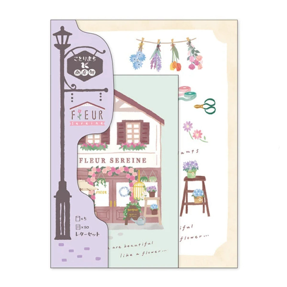 Kotorimachi Shogenai Letter Set - Flower Shop