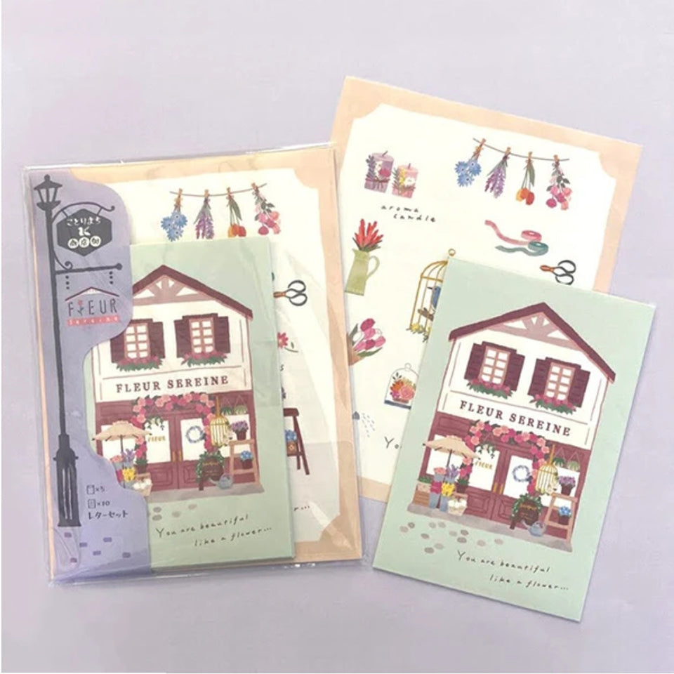 Kotorimachi Shogenai Letter Set - Flower Shop