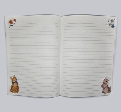 Mondo - Miki Takei by Clothes-Pin A5 Ruled Notebook - Ginger Cat