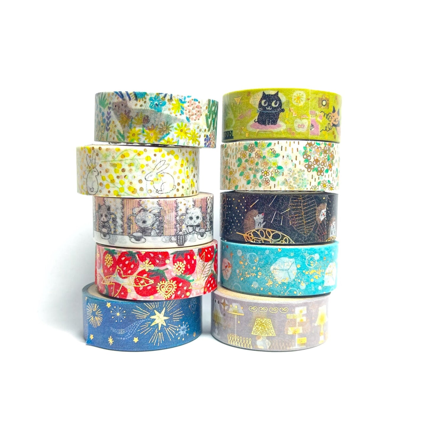 SEAL-DO Shinzi Katoh Washi Tape - Hide-and-Seek (Hedgehogs)