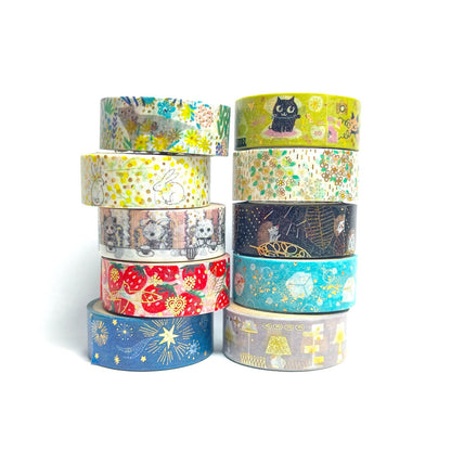 SEAL-DO Shinzi Katoh Washi Tape - Hide-and-Seek (Hedgehogs)