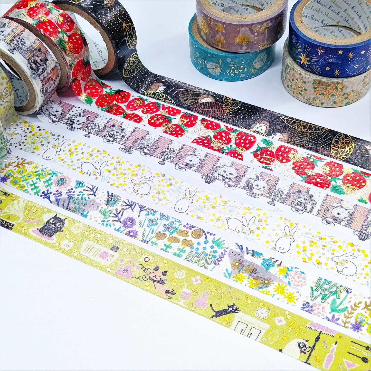 SEAL-DO Shinzi Katoh Washi Tape - Hide-and-Seek (Hedgehogs)