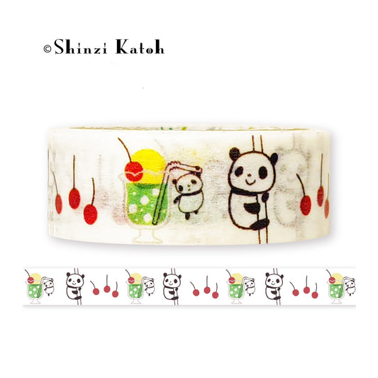 SEAL-DO Shinzi Katoh Washi Tape - Melon Soda and Panda