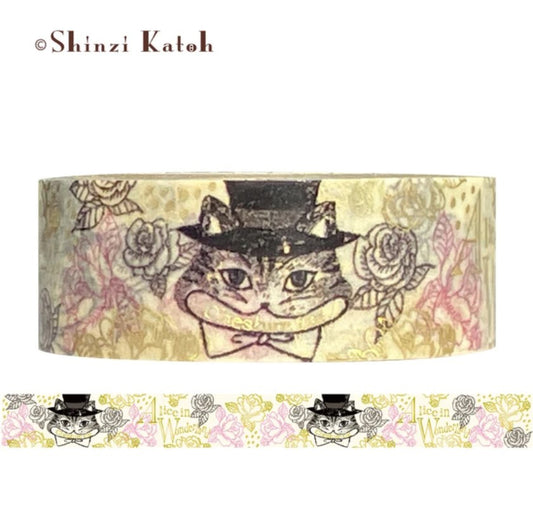 SEAL-DO Shinzi Katoh Washi Tape - Mysterious Alice - Cheshire Cat